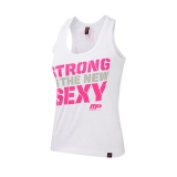 Musclepharm Sportswear - Womens Vest Strong Is The New Sexy White